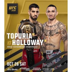 UFC 308: Max Holloway vs Ilia Topuria confirmado