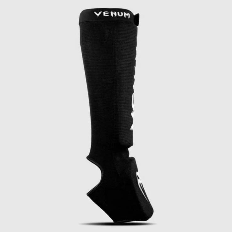 Venum Kontact Black/White Shin Guards - Kids