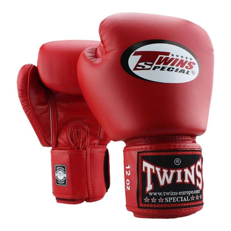 Guantes de boxeo de piel Twins BGVL 3 - rojo