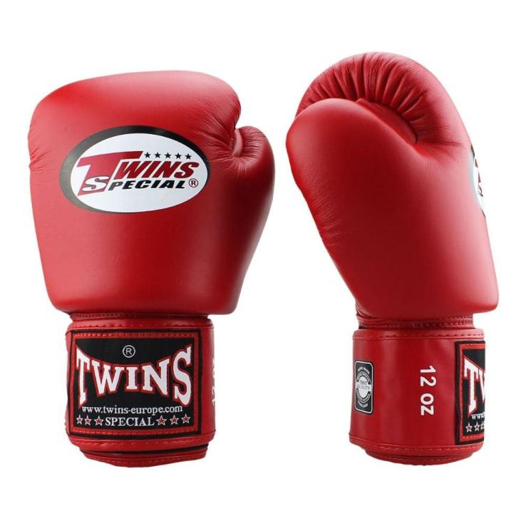 Guantes de boxeo de piel Twins BGVL 3 - rojo