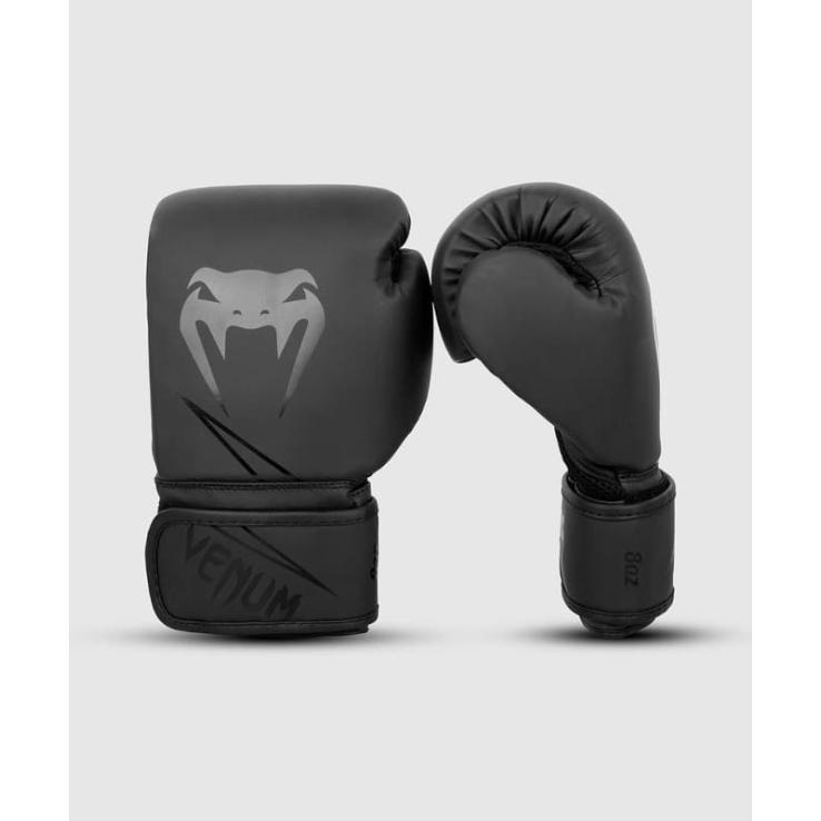 Guantes de boxeo Venum Classic para niños 8oz - negro mate