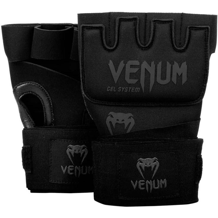 Guante-venda de boxeo Venum Gel Kontact negro mate (Par)