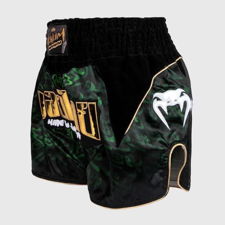 Pantalones de Muay Thai Venum Attack Niños - negro verde