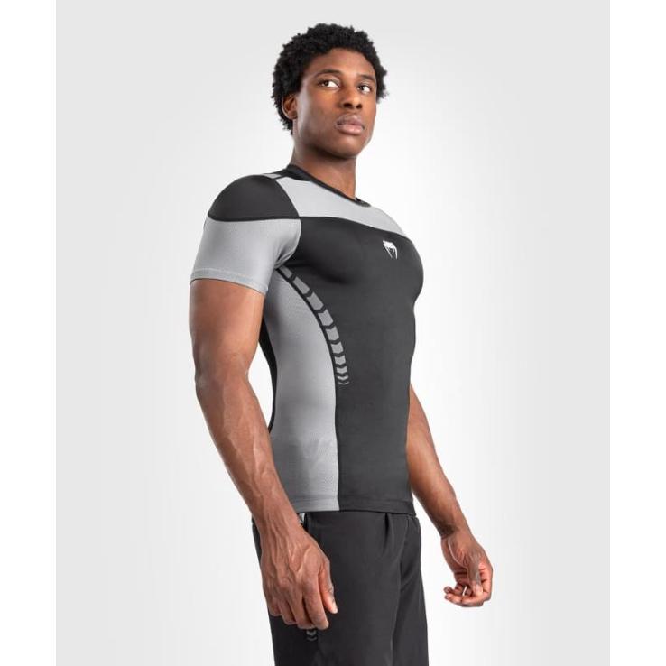 Rashguard manga corta Venum Tempest - negro gris