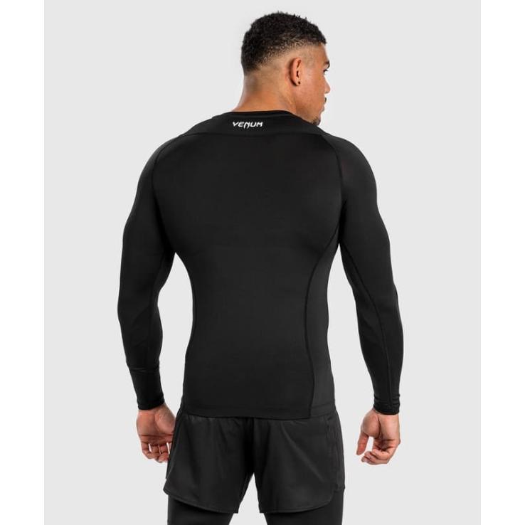 Rashguard manga larga Venum Attack - negro gris