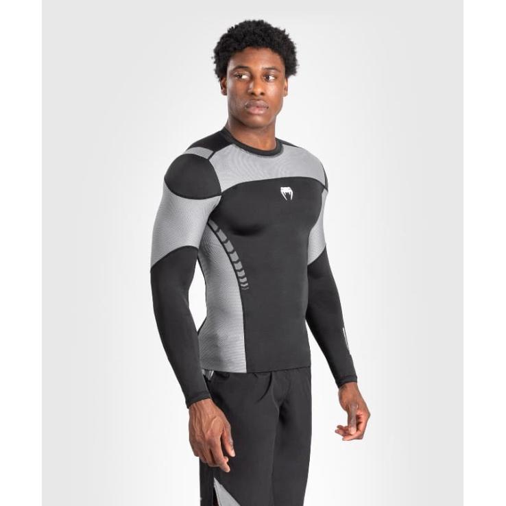 Rashguard manga larga Venum Tempest - negro gris