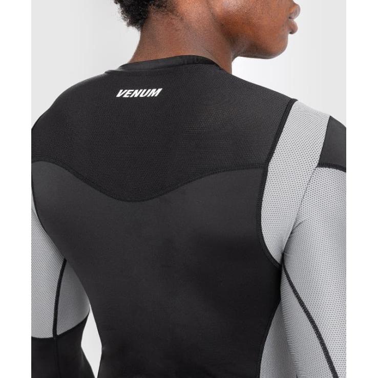 Rashguard manga larga Venum Tempest - negro gris